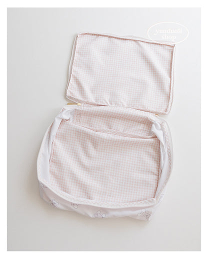 Cute Cartoon Bear Large Capacity Handheld Travel Storage Bag - Multi-Functional Underwear Organizer