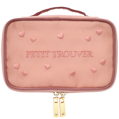 Sweet Fairycore Mesh Square Cosmetic Bag - Heart Embroidery Multi-Purpose Storage Bag