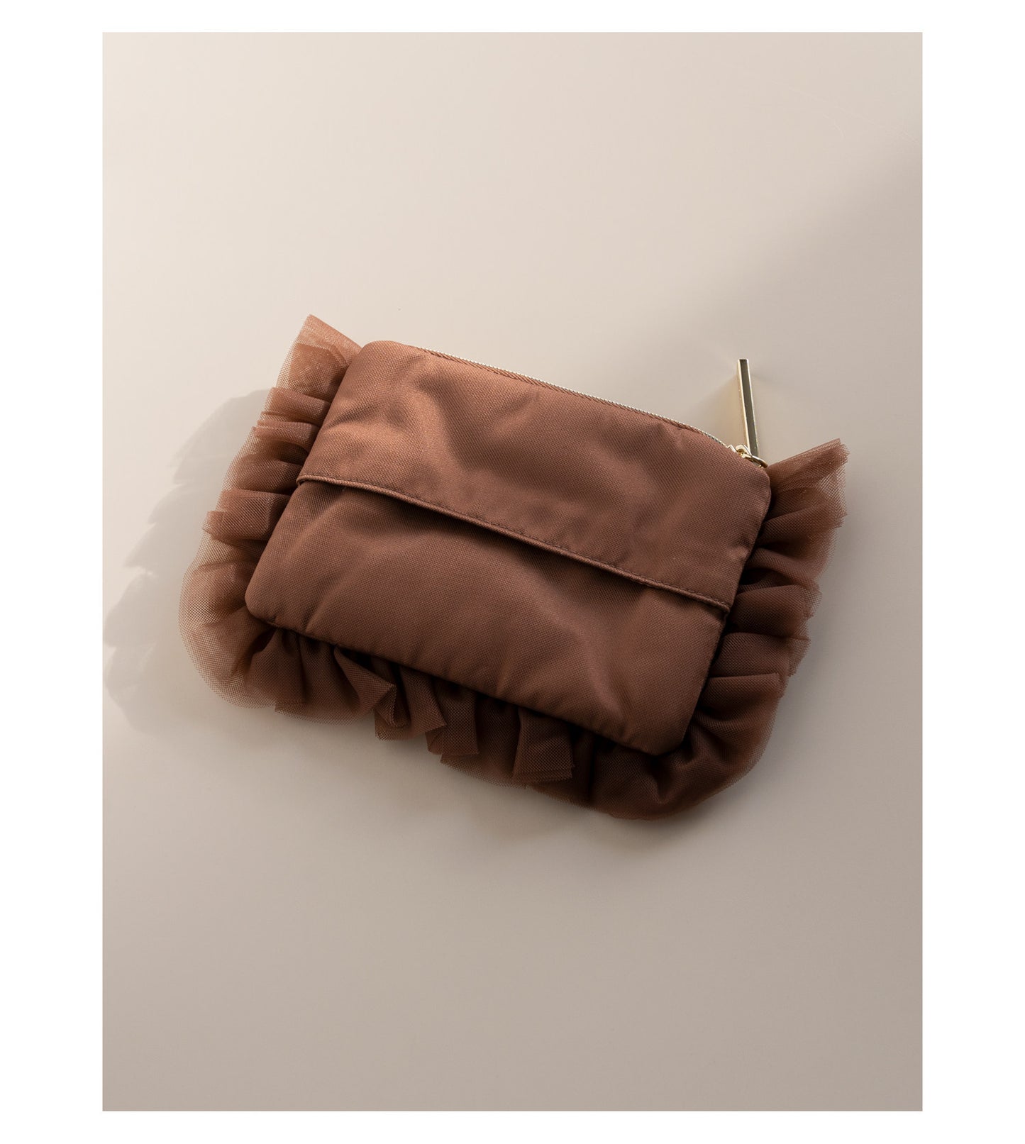 Valentine's Day Heart & Letter Embroidery Sweet Tulle Lace Trim Tissue Pouch Sanitary Pad Storage Bag