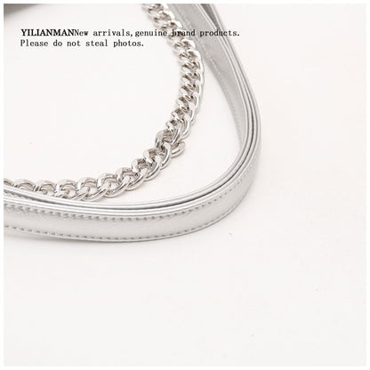 Women's Relaxed Vibe Chain Multi-Functional Tote Bag, Premium Texture Light Luxury Stylish Shoulder Bag, Versatile High-End Daily Commute Handbag