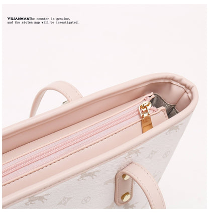 Women's Large Capacity Daily Commute Tote Bag, Spacious Shoulder Handbag for Work & Everyday Use