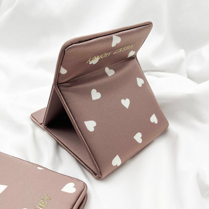 Petit Trouver Sweet Heart Foldable Makeup Mirror Portable Rectangular Mirror