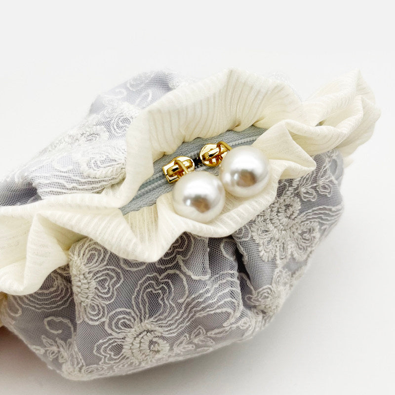 Sweetheart Lace Collection: Makeup Pouch, Jewelry Roll & Multi-Function Wallet