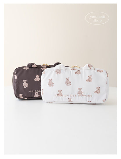 Cute Cartoon Bear Lightweight Travel Bag | Nintendo Switch Console Storage Pouch