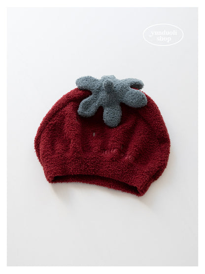Cute Cuddly Fluffy Plush Big Strawberry Hair Drying Cap - Soft Fleece Turban Hair Wrap