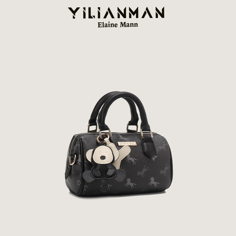 Exclusive Niche Design Vibrant Cylindrical Boston Bag for Women, Stylish Dual-use Top Handle Shoulder & Crossbody Bag