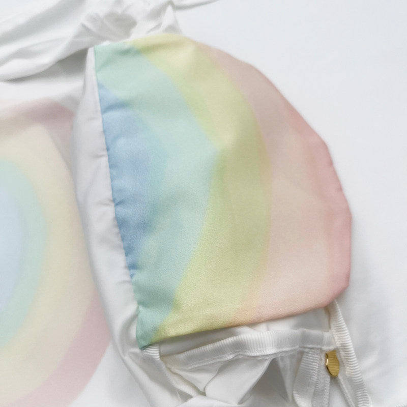 Petit Trouver Rainbow Print Soft Fabric Travel Clothing Storage Organizer Bag