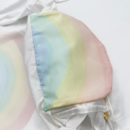 Petit Trouver Rainbow Print Soft Fabric Travel Clothing Storage Organizer Bag