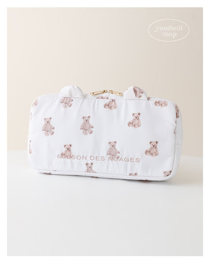 Cute Cartoon Bear Lightweight Travel Bag | Nintendo Switch Console Storage Pouch