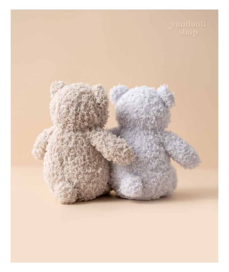 Cute & Adorable Fluffy Solid-color Little Bear Plush Doll | Baby Comfort Toy