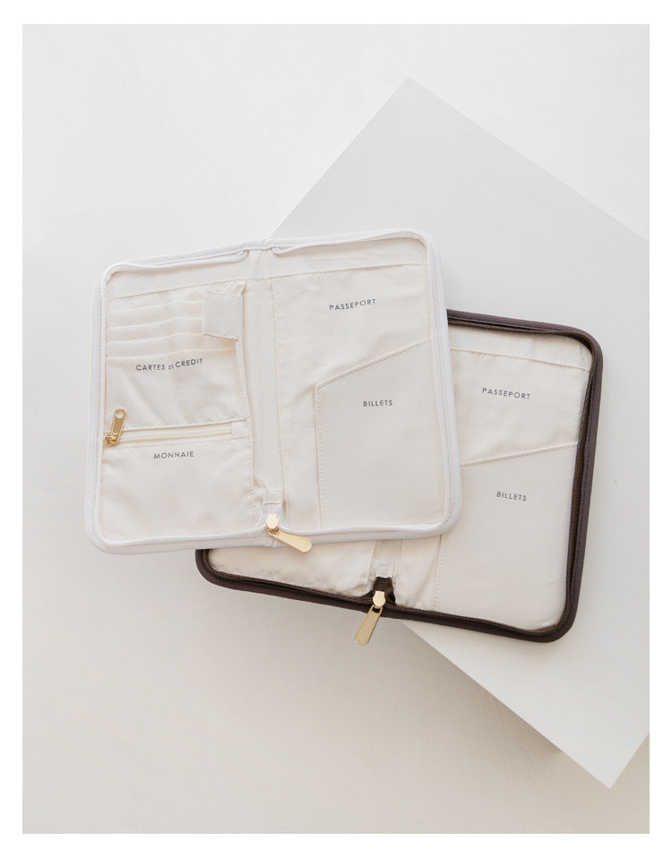 Soft & Cute Cartoon Bear Print Travel Passport, Document & Card Organizer