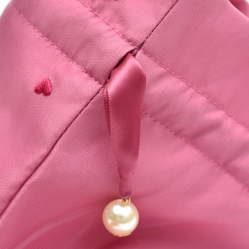 Embroidered Tiny Hearts Mesh Sweet Mini Drawstring Pouch - Travel Makeup & Small Items Organizer