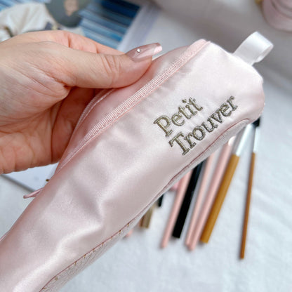 Sweet Ballet Flat-Inspired Makeup Pouch - Cosmetic Brush & Pencil Organizer with Hook