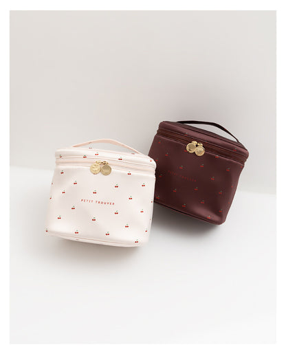 PETIT TROUVER Sweet Lovely Small Chttps://admin.shopify.com/store/abb665-90/productsherry Makeup Organizer - Handheld Bucket Style Cosmetic Storage Pouch