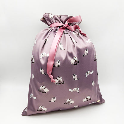 Siamese Cat Print Drawstring Pouch - Portable Jewelry & Makeup Organizer Bag