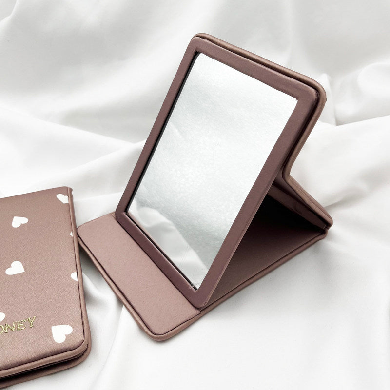 Petit Trouver Sweet Heart Foldable Makeup Mirror Portable Rectangular Mirror