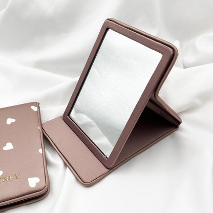 Petit Trouver Sweet Heart Foldable Makeup Mirror Portable Rectangular Mirror