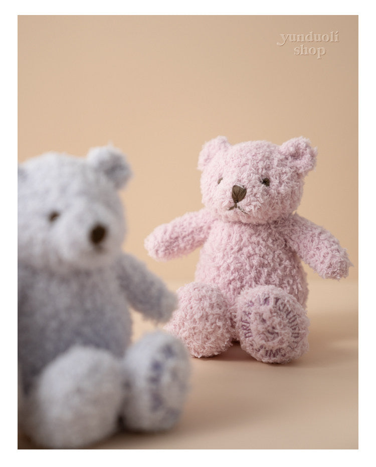 Cute & Adorable Fluffy Solid-color Little Bear Plush Doll | Baby Comfort Toy