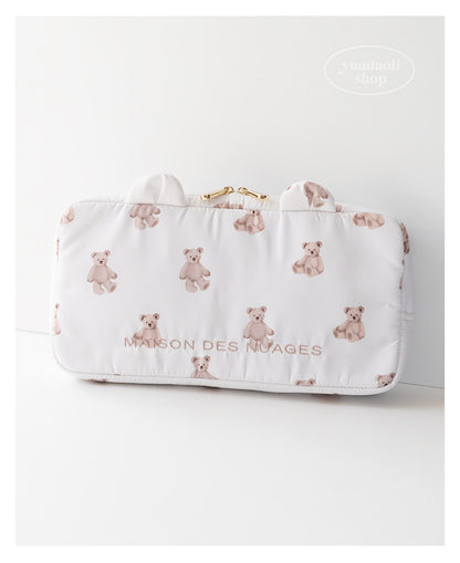 Cute Cartoon Bear Lightweight Travel Bag | Nintendo Switch Console Storage Pouch