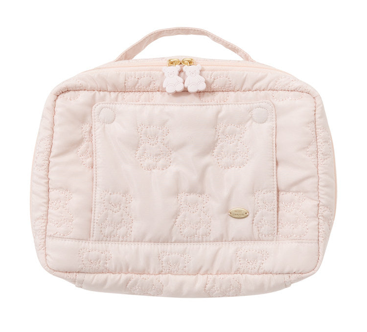 Cute Cartoon Bear Embroidery Diaper Bag | Small Handheld Storage Bag for Moms