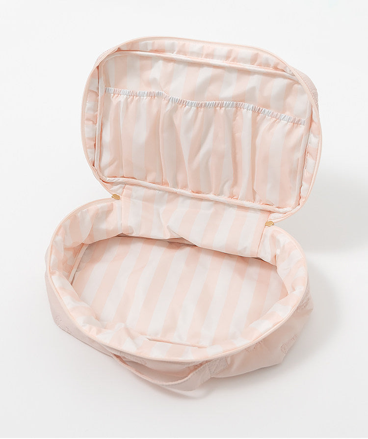 Cartoon Cute Embroidered Bear Soft Lightweight Handheld Makeup Bag - Multi-Purpose Travel Storage Organizer