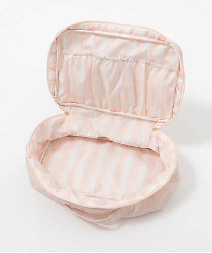 Cartoon Cute Embroidered Bear Soft Lightweight Handheld Makeup Bag - Multi-Purpose Travel Storage Organizer