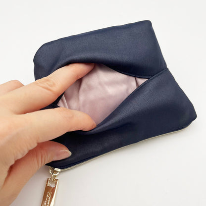 PETIT TROUVER Sweet Rose Embroidery Mini Makeup Pouch - Lipstick, Cosmetics & Essentials Organizer