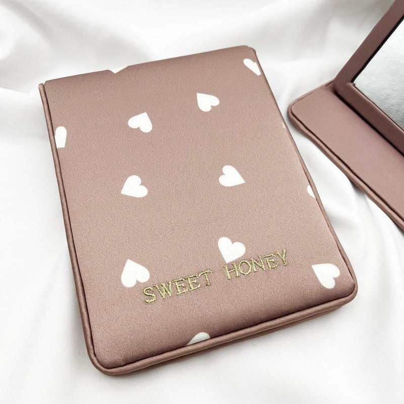 Petit Trouver Sweet Heart Foldable Makeup Mirror Portable Rectangular Mirror