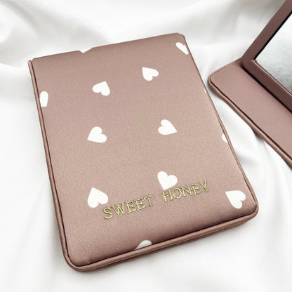 Petit Trouver Sweet Heart Foldable Makeup Mirror Portable Rectangular Mirror