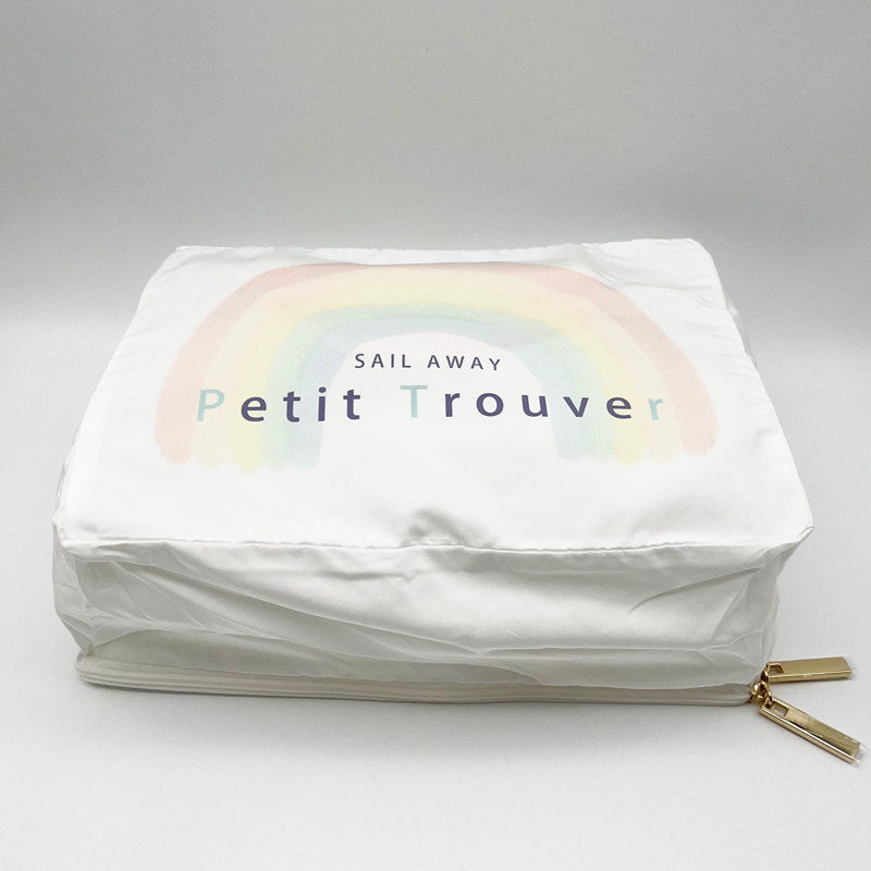 Petit Trouver Rainbow Print Soft Fabric Travel Clothing Storage Organizer Bag