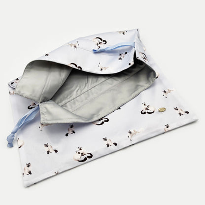Siamese Cat Print Drawstring Pouch - Portable Jewelry & Makeup Organizer Bag
