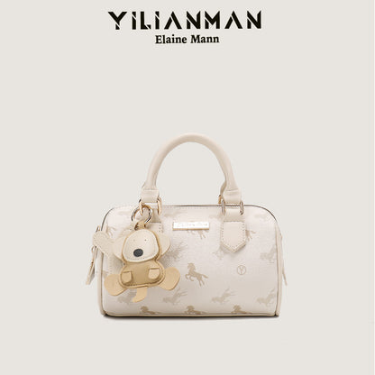 Exclusive Niche Design Vibrant Cylindrical Boston Bag for Women, Stylish Dual-use Top Handle Shoulder & Crossbody Bag