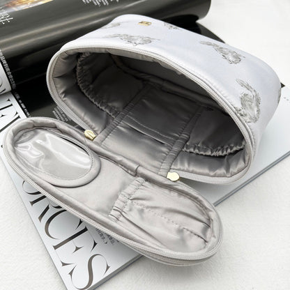 Persian Cat Print Series: Mini Barrel Bag, Makeup Pouch & Tissue Case Set