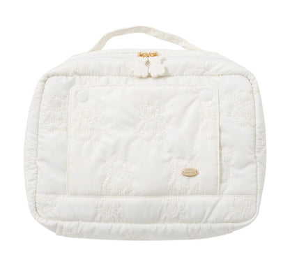 Cute Cartoon Bear Embroidery Diaper Bag | Small Handheld Storage Bag for Moms