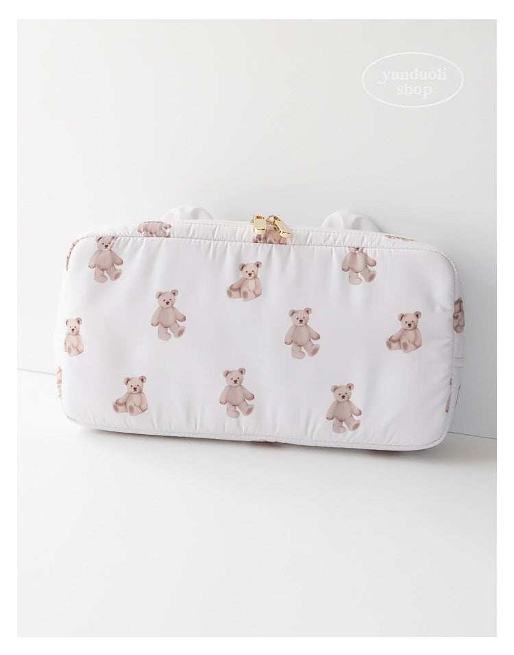 Cute Cartoon Bear Lightweight Travel Bag | Nintendo Switch Console Storage Pouch