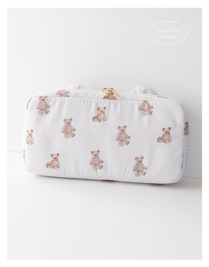 Cute Cartoon Bear Lightweight Travel Bag | Nintendo Switch Console Storage Pouch