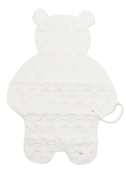 Adorable Teddy Bear Embroidered Baby Changing Pad - Foldable & Portable Travel Underpad for Infants