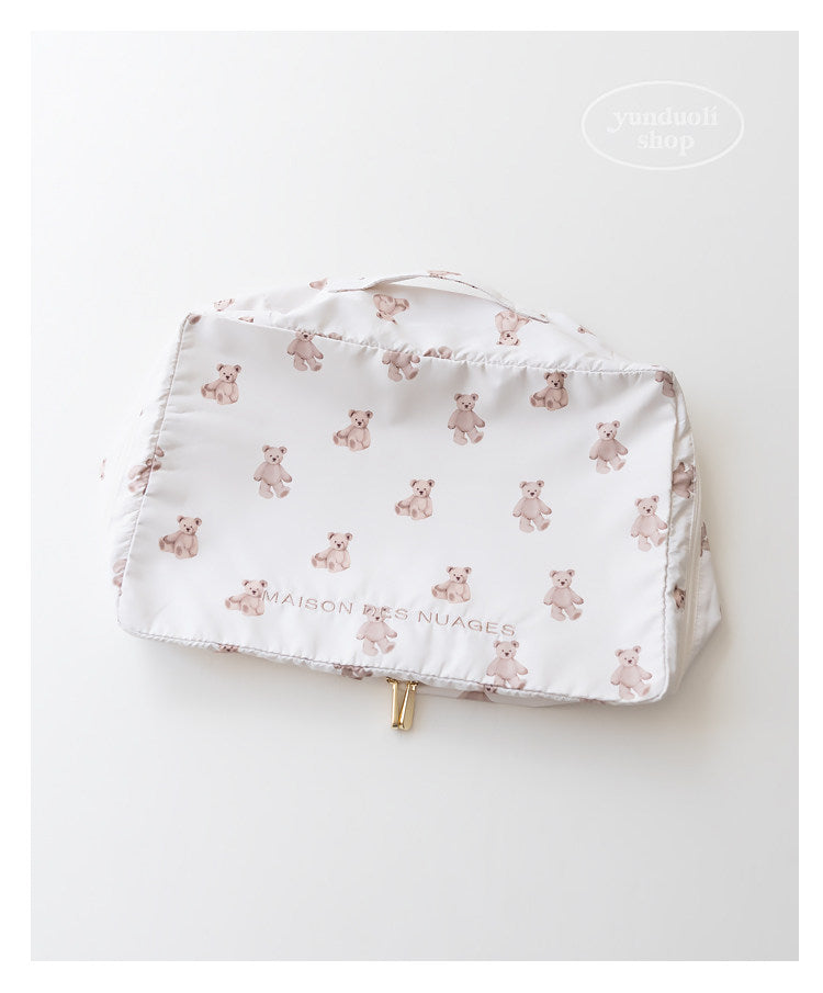 Soft, Cute and Adorable Cartoon Bear-Themed Travel Storage Set: Lightweight Storage Bags for Clothes and Underwear