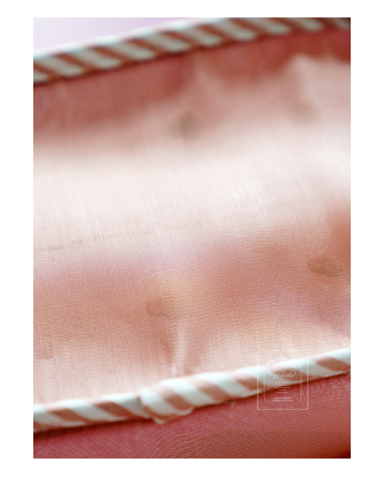 Sweet Fairycore Mesh Square Cosmetic Bag - Heart Embroidery Multi-Purpose Storage Bag