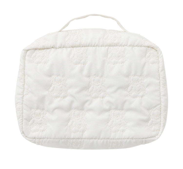 Cute Cartoon Bear Embroidery Diaper Bag | Small Handheld Storage Bag for Moms