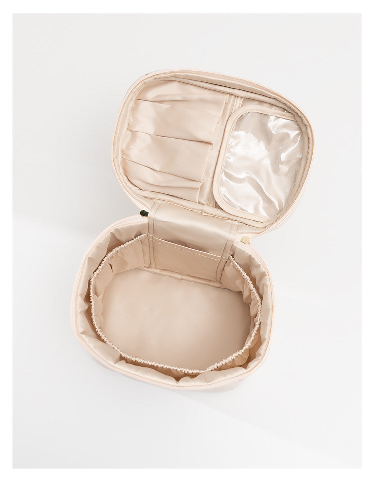 PETIT TROUVER Sweet Lovely Small Chttps://admin.shopify.com/store/abb665-90/productsherry Makeup Organizer - Handheld Bucket Style Cosmetic Storage Pouch