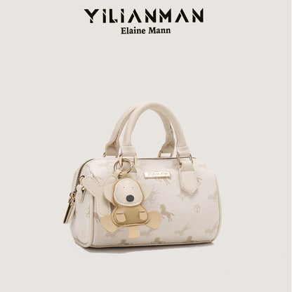 Exclusive Niche Design Vibrant Cylindrical Boston Bag for Women, Stylish Dual-use Top Handle Shoulder & Crossbody Bag