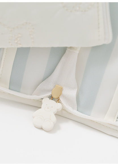 Cartoon Cute Bear Travel Organizer Bag - Passport Ticket Card Multi-Purpose Document Holder