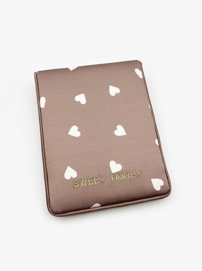 Petit Trouver Sweet Heart Foldable Makeup Mirror Portable Rectangular Mirror