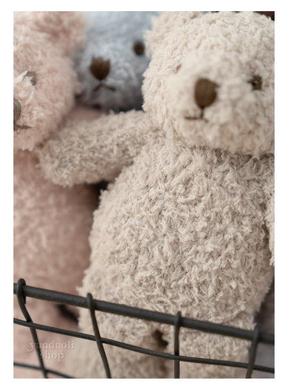 Cute & Adorable Fluffy Solid-color Little Bear Plush Doll | Baby Comfort Toy