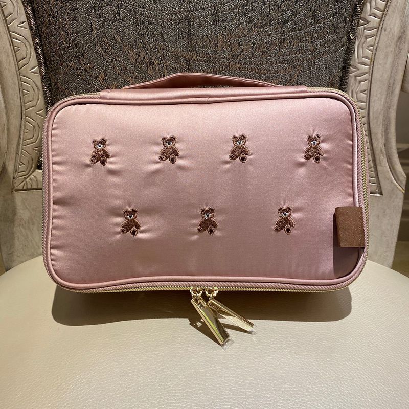 Petit Secret PETIT TROUVER Mini Bear Embroidered Storage Case Makeup Bag