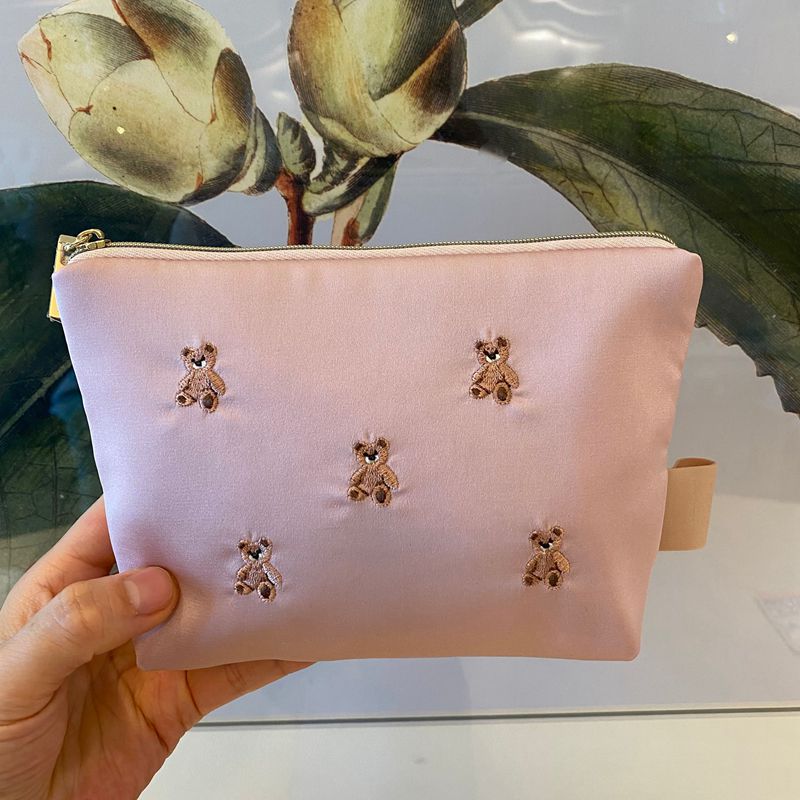 Petit Secret PETIT TROUVER Mini Bear Embroidered Storage Case Makeup Bag