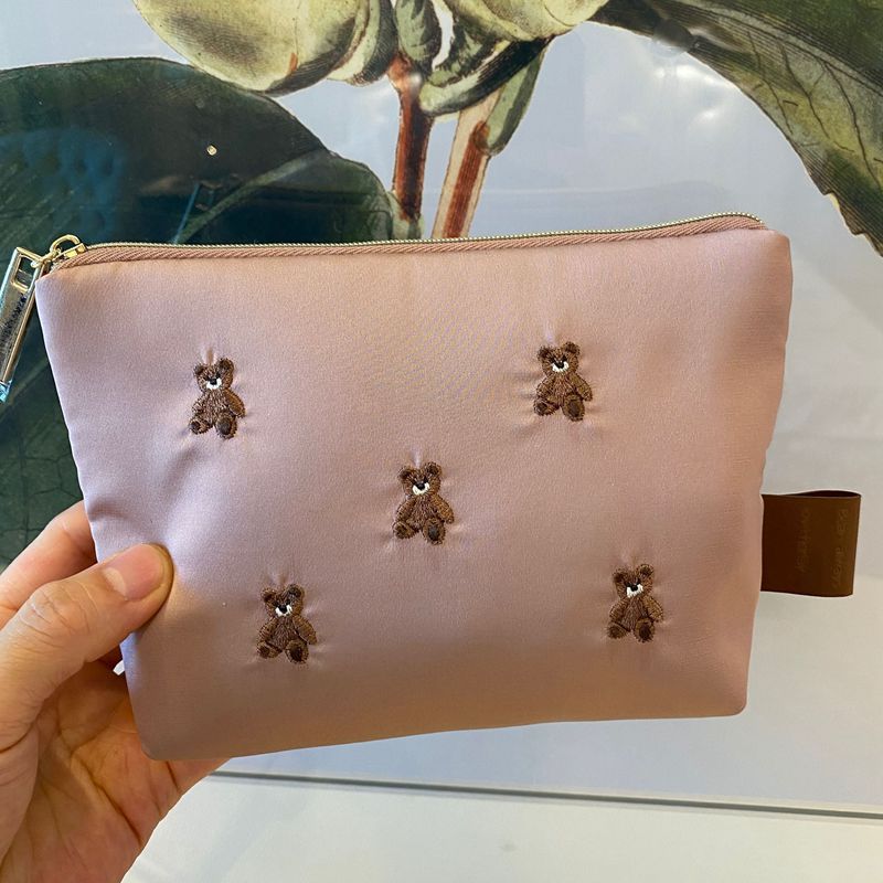 Petit Secret PETIT TROUVER Mini Bear Embroidered Storage Case Makeup Bag