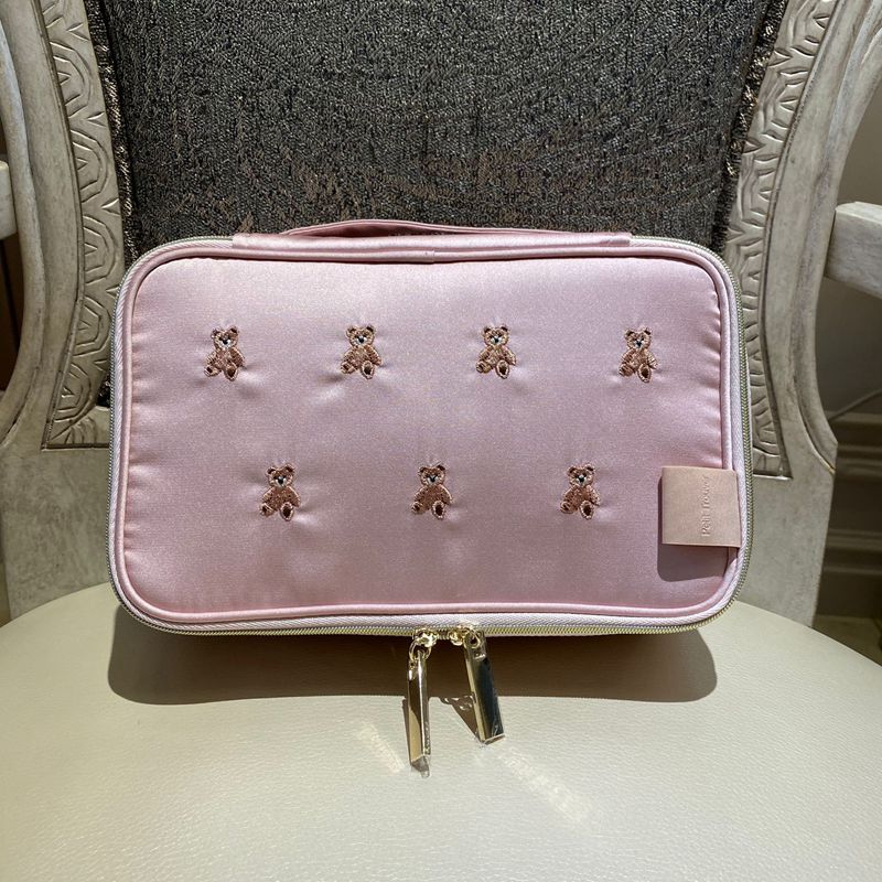 Petit Secret PETIT TROUVER Mini Bear Embroidered Storage Case Makeup Bag