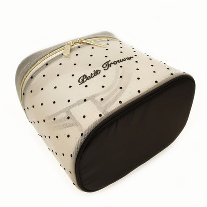 Petit Secret PETIT TROUVER Polka Dot Mesh Vanity Pouch